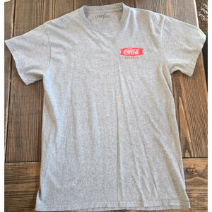 Vintage 1990s Coca Cola T Shirt Medium Gray Atlanta Graphic Logo Tee Crew Neck
